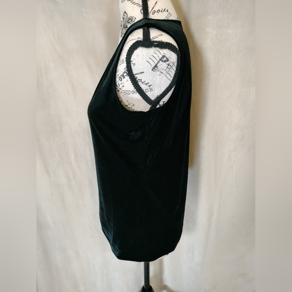 NWOT! Talbots Classic Black Velvet Tank Top. Size SP - Picture 4 of 6